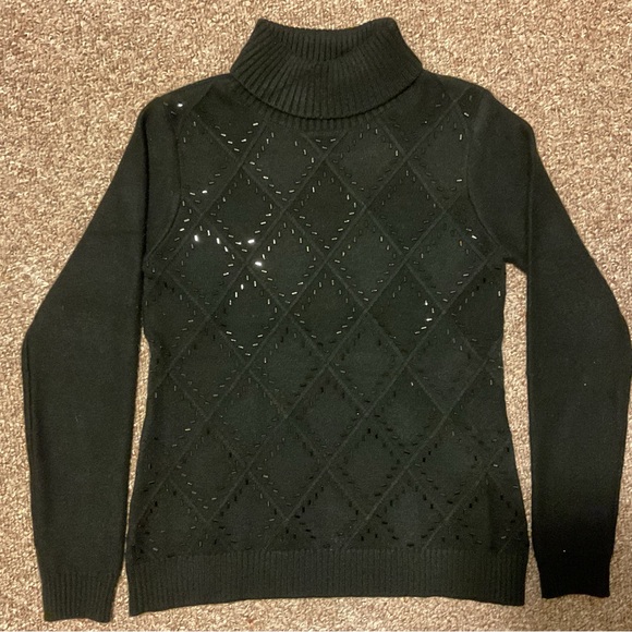 5 for $25 - Like new - Belldini Black Embellished Turtleneck Sweater - Small - Picture 16 of 16